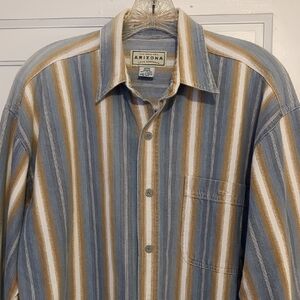 90s Arizona Jean Company Denim Button Down Shirt Medium Cotton